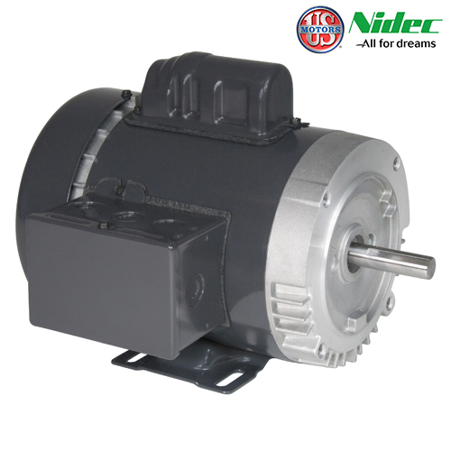 Image 1/3HP 3600 115/208-230/1/60-50 TEFC 56J Commercial Pump Motors REMOVABLE BASE AUTO OVERLOAD 1.15SF